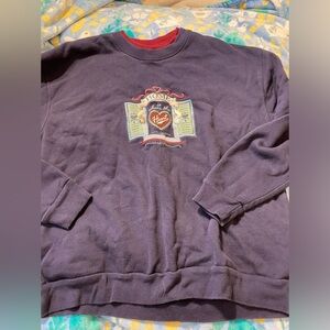 Vintage “Home is Where the Heart Is” Grandma Sweater